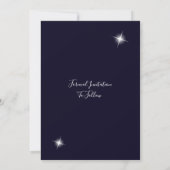 Star Light Blue Sky Wedding Save The Date (Rückseite)