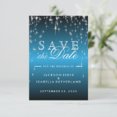 Star Light in Sky Blue - Save the Date (Stehend Vorderseite)
