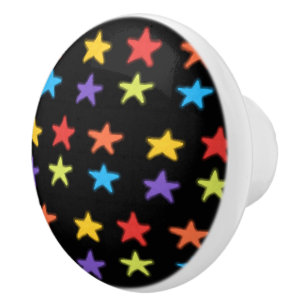 Star Light Keramik Knob (Multi & Black) Keramikknauf