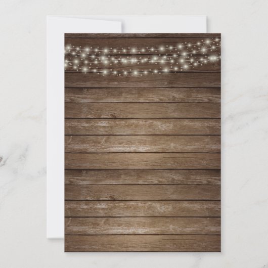 Star Light Mason Jar über Rustic Wood Wedding Einladung