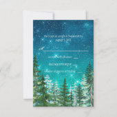 Star Light Night Forest Tree Wedding RSVP Karte (Vorderseite)