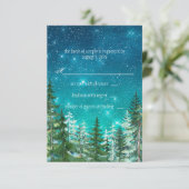 Star Light Night Forest Tree Wedding RSVP Karte (Stehend Vorderseite)