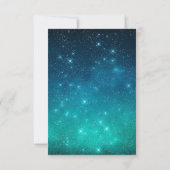 Star Light Night Forest Tree Wedding RSVP Karte (Rückseite)