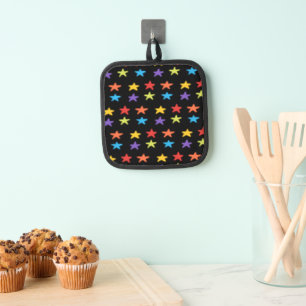 Star Light Pot Holder (Multi & Black) Topflappen