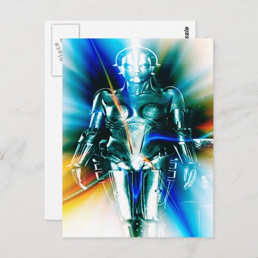 Star Light Robot Postkarte (Vorne/Hinten)