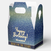 Star Light Sky Denim Blue Happy Birthday Party Geschenkschachtel (Geöffnet)