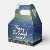 Star Light Sky Denim Blue Happy Birthday Party Geschenkschachtel (Vorderseite)