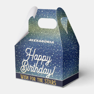 Star Light Sky Denim Blue Happy Birthday Party Geschenkschachtel