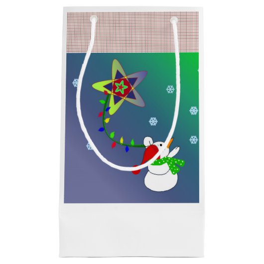 Star Light Snowman Kleine Geschenktüte (Vorderseite)