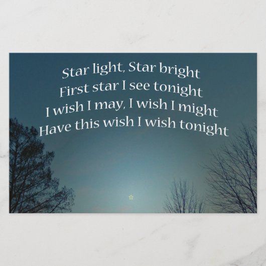 Star Light Star Bright Briefpapier (Vorderseite)