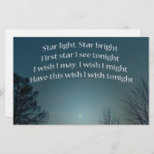 Star Light Star Bright Briefpapier (Vorne/Hinten)