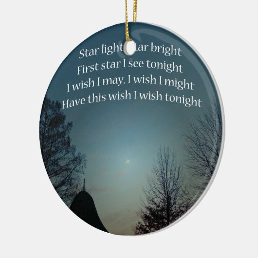 Star Light Star Bright Keramik Ornament (Links)