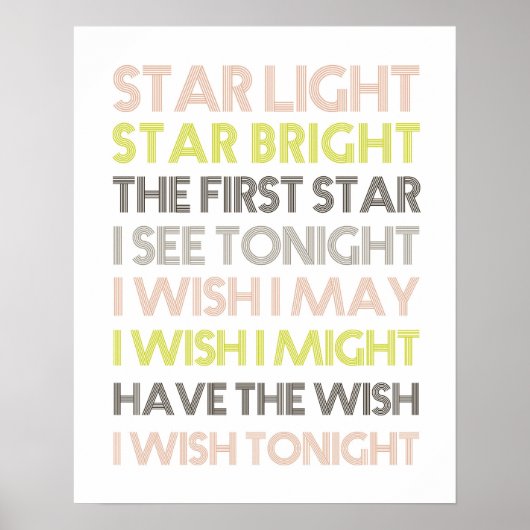 Star Light Star Bright Poster (Vorne)
