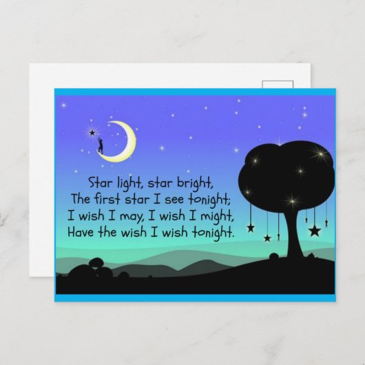 Star Light, Star Bright Postkarte (Vorne/Hinten)