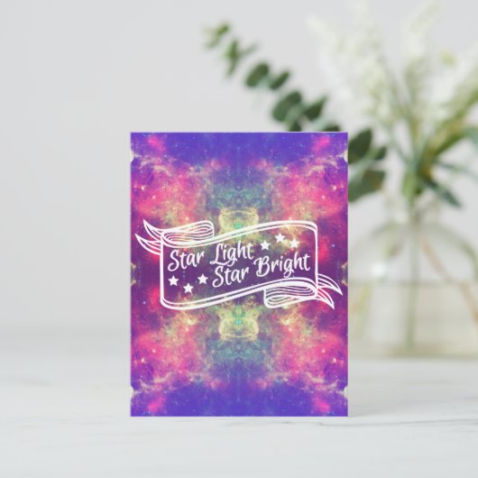 Star Light Star Bright Postkarte (Stehend Vorderseite)