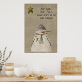 Star Light, Star Bright Snowman Poster (Küche)