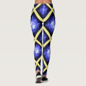 Star Light Star Bright Yellow Blue Leggings (Rückseite)