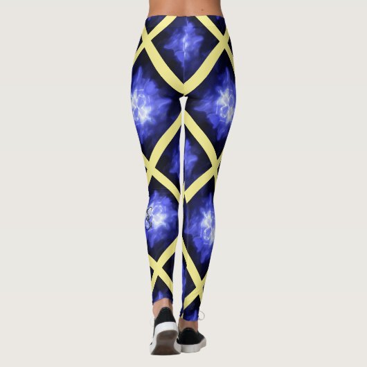 Star Light Star Bright Yellow Blue Leggings (Rückseite)