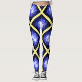 Star Light Star Bright Yellow Blue Leggings (Vorderseite)