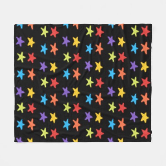 Star Light Throw Blanket (Multi & Black) Fleecedecke (Vorderseite (Horizontal))