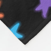 Star Light Throw Blanket (Multi & Black) Fleecedecke (Ecke)