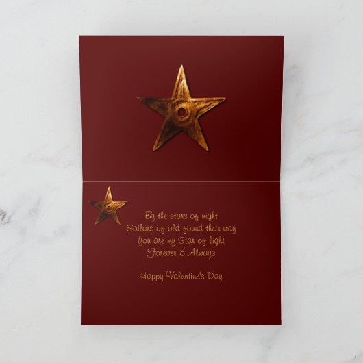 "Star Light" Valentine Karte (Innenseite)