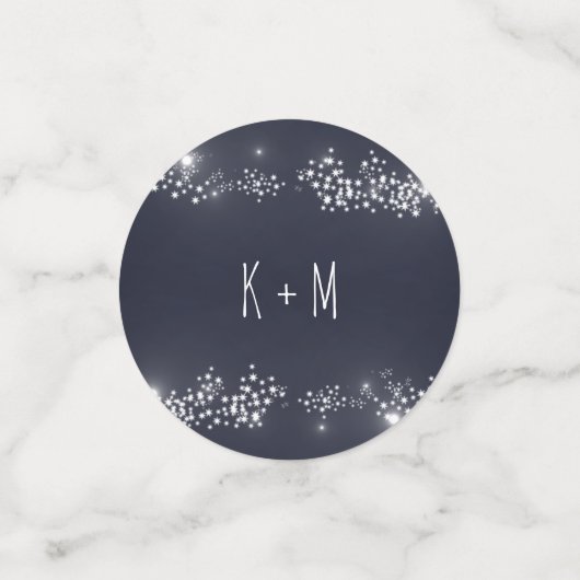 Star Light Wedding Confetti Konfetti (Klein Vorderseite)