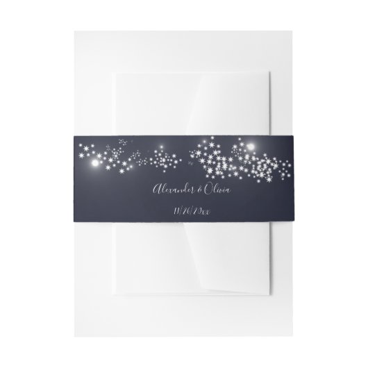 Star Light Wedding Einladungsbanderole (Vorderseite Beispiel)