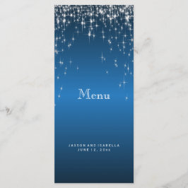 Star Lights in Blue - Menü Menükarte