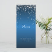Star Lights in Blue - Menü Menükarte (Stehend Vorderseite)