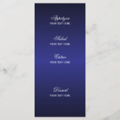 Star Lights in Dark Blue - Menü Menükarte (Rückseite)