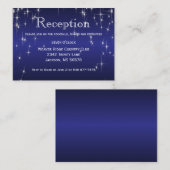 Star Lights in Metallic Dark Blue - Empfang Begleitkarte (Vorne/Hinten)