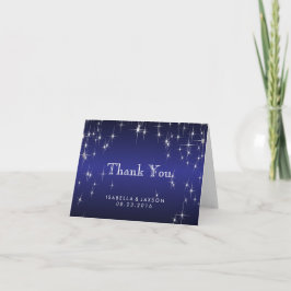 Star Lights in Metallic Dark Blue - Vielen Dank Dankeskarte