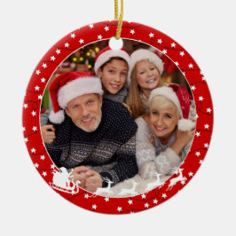 Star Lights Pattern Ein Foto Weihnachten Keramik Ornament