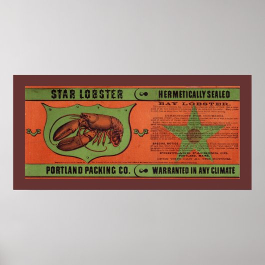 Star Lobster Vintages Label Poster (Vorne)