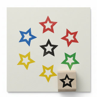 Star Loyalty Card Mini Stamp Gummistempel