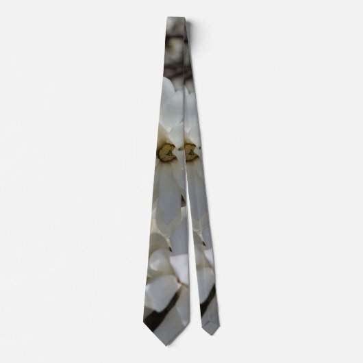 Star Magnolia Blooms Neck Tie Krawatte (Vorderseite)