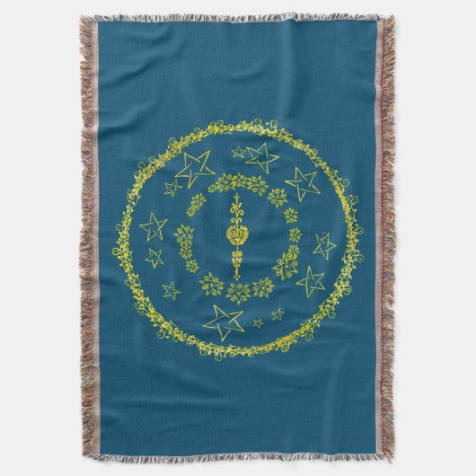 Star Mandala - Blanket Decke (Vorderseite Vertikal)