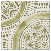 STAR MANDALA Gold Holiday Medallion Stoff (Nahaufnahme)