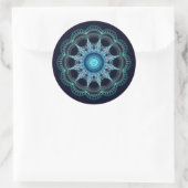 Star Mandala Runder Aufkleber (Tasche)