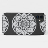Star Mandala strickt schwarz & weiß Case-Mate iPhone Hülle (Rückseite (Horizontal))