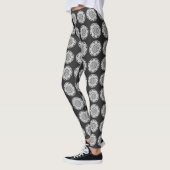 Star Mandala strickt schwarz & weiß Leggings (Links)