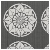 Star Mandala strickt schwarz & weiß Stoff (Nahaufnahme)