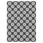 Star Mandala strickt schwarz & weiß Tischdecke (Vorderseite)