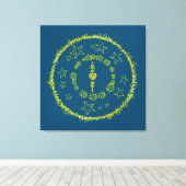 Star Mandala - Wrapped Canvas Leinwanddruck (Insitu (Holzboden))