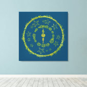 Star Mandala - Wrapped Canvas Leinwanddruck (Insitu (Holzboden))