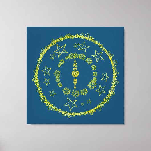 Star Mandala - Wrapped Canvas Leinwanddruck (Vorderseite)