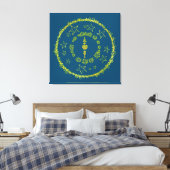 Star Mandala - Wrapped Canvas Leinwanddruck (Insitu (Schlafzimmer))