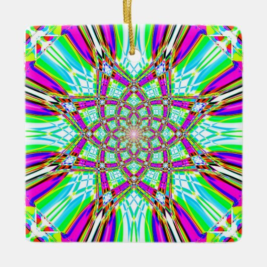 Star Mandela - Zwei Farbschemas Keramikornament (Vorderseite)