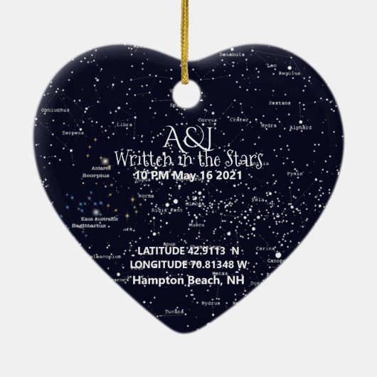 Star Map and Foto Ornament (Hinten)